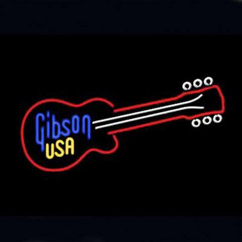 Professional  Gibson Usa Guitar Beer Bar Open Neon Signs 