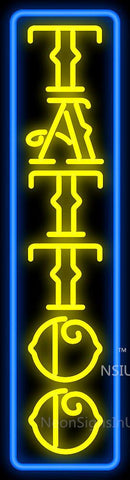 Gold Blue Tattoo Neon Sign