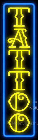 Gold Blue Tattoo Neon Sign 