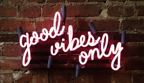 Good Vibes Only Real Neon Glass Tube Neon Sign 