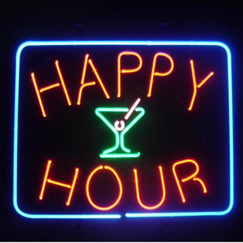 Professional  Happy Hour Beer Bar Open Neon Signs 
