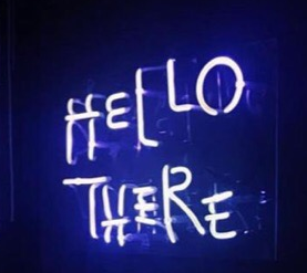 Hello there neon sign