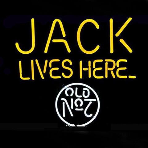 Professional  Jack Lives Here No.7 Logo Pub Store Beer Bar Real Neon Sign 
