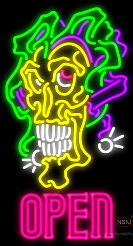 Jesters Skull Tattoo Neon Sign