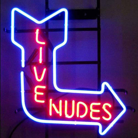 Professional  Live Nudes Shop Open Neon Sign