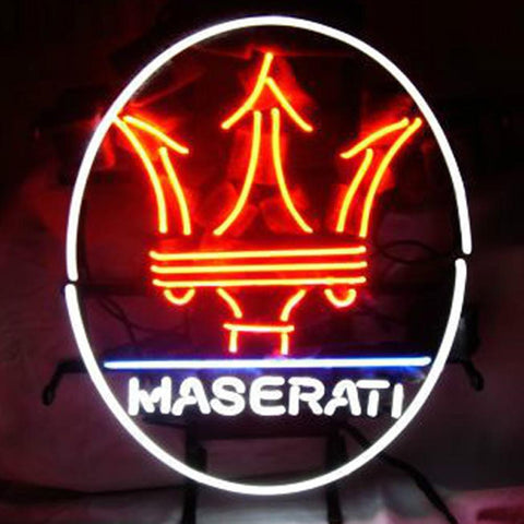 Professional  Maserati European Auto Beer Bar Neon Sign 