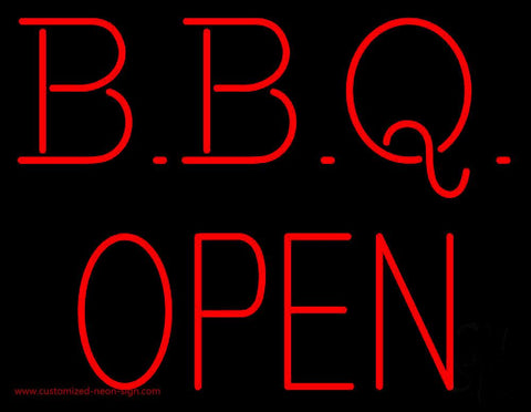 Block BBQ - Open Neon Sign 