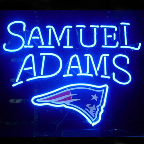 Professional  New England Patriots Samuel Adams Lager Neon Sign 