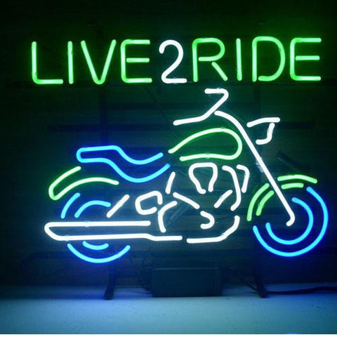 Professional  New Harley Motorcycle Love 2 Ride Ride Em Hard Real Neon Beer Bar Pub Sign 