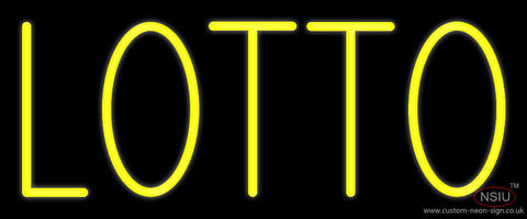 Yellow Lotto Neon Sign 