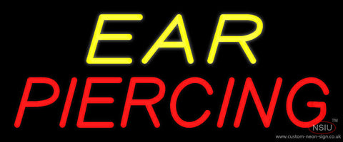 Yellow Red Ear Piercing Neon Sign 