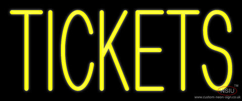 Yellow Tickets Neon Sign