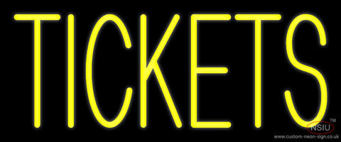 Yellow Tickets Neon Sign 