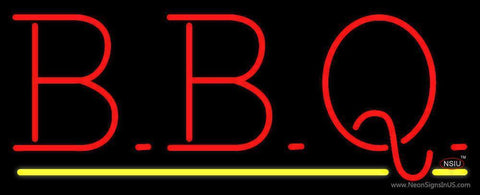 BBQ with Yellow Line Neon Sign 