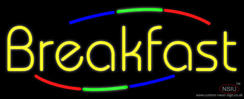 Yellow Breakfast Neon Sign