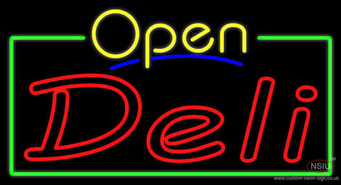 Yellow Open Deli Neon Sign 