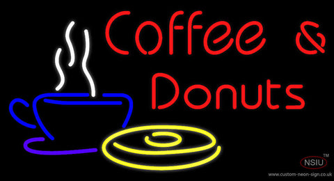 Red Coffee and Donuts Neon Sign 