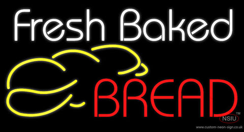 White Fresh Baked Bread Neon Sign 
