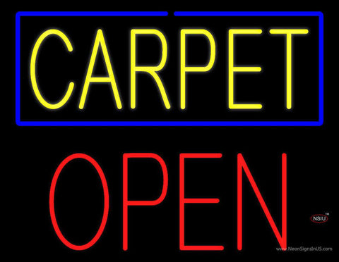 Carpet Block Open Real Neon Glass Tube Neon Sign