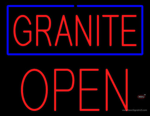 Granite Block Open Real Neon Glass Tube Neon Sign