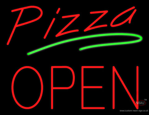 Pizza Block Open Neon Sign 