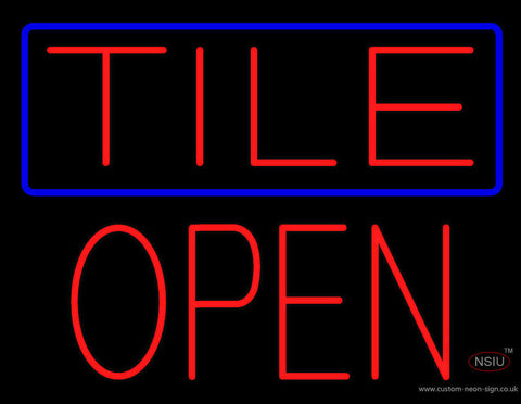 Tile Block Open Neon Sign