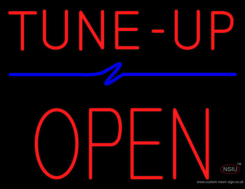 Red Tune-Up Open Block Neon Sign