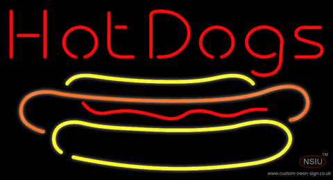 Red Hot Dogs Logo Neon Sign 
