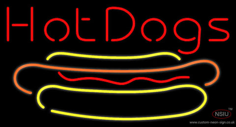 Red Hot Dogs Logo Neon Sign 