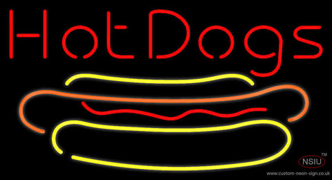 Red Hot Dogs Logo Neon Sign