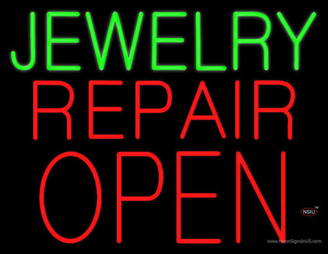 Jewelry Repair Block Open Real Neon Glass Tube Neon Sign