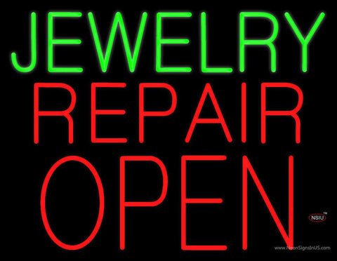 Jewelry Repair Block Open Real Neon Glass Tube Neon Sign 
