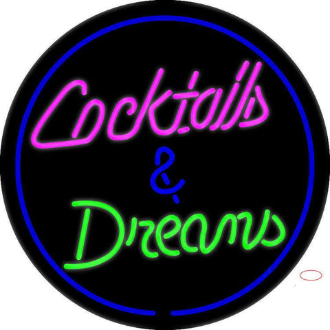 Cocktail & Dreams Real Neon Glass Tube Neon Sign