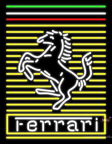 Ferrari Prancing Horse F Real Neon Glass Tube Neon Sign