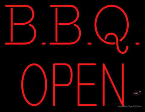 Block BBQ - Open Neon Sign 