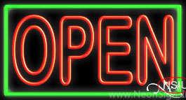 Double Stroke Pink Open With Aqua Border Real Neon Glass Tube Neon Sign 