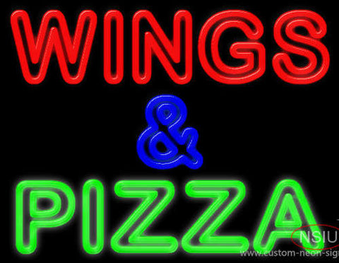 Wings And Pizza Neon Sign 
