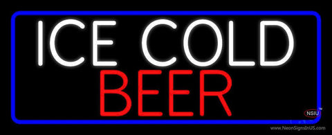 Ice Cold Beer Real Neon Glass Tube Neon Sign 