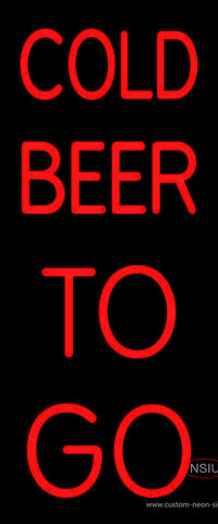 Red Cold Beer To Go Neon Sign