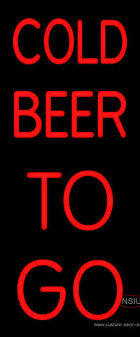 Red Cold Beer To Go Neon Sign 