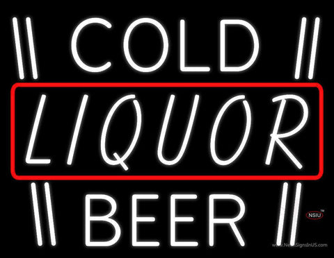 Cold Liquor Beer Real Neon Glass Tube Neon Sign 
