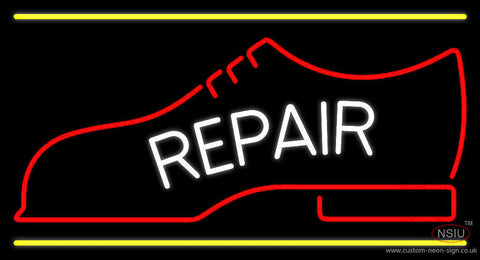 White Repair Shoe Logo Neon Sign 
