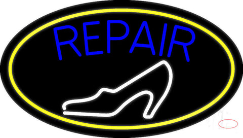 White Sandal Blue Repair Neon Sign