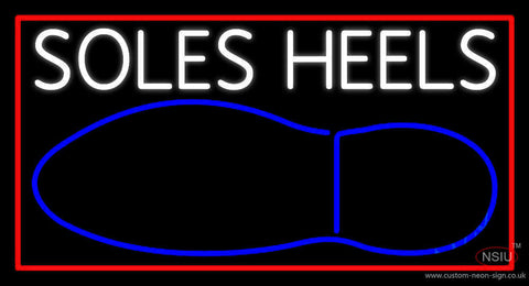 White Soles Heels Neon Sign 