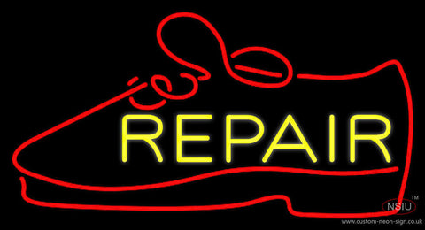 Yellow Repair Shoe Neon Sign 