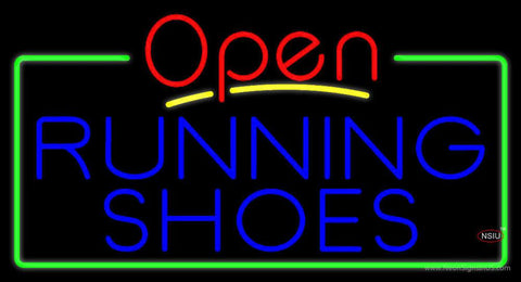 Blue Running Shoes Open Real Neon Glass Tube Neon Sign 