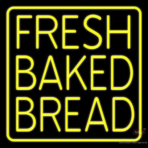 Yellow Fresh Baked Bread Neon Sign