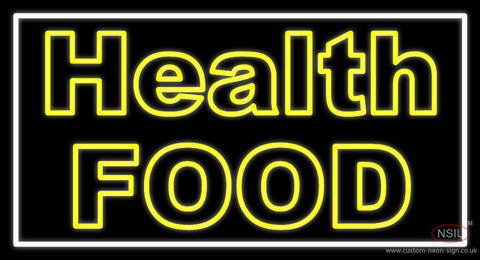 Yellow Health Food Neon Sign 