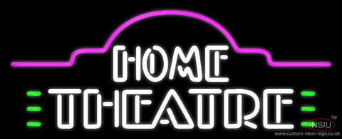 White Home Theatre Neon Sign 