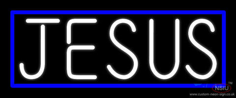 White Jesus Neon Sign